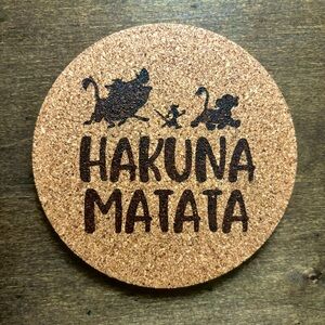 The Lion King Quote Laser Engraved Cork Coaster